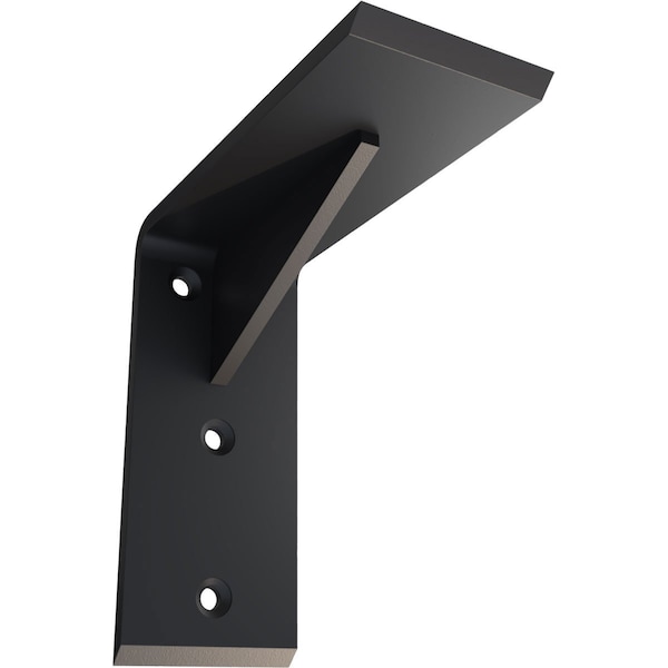 Ekena Millwork Countertop Support Steel Heavy Duty Bracket w/ Gusset, Powder Coated Black 2 1/2"W x 6"D x 6"H BKTM02X06X06CGPBL - main